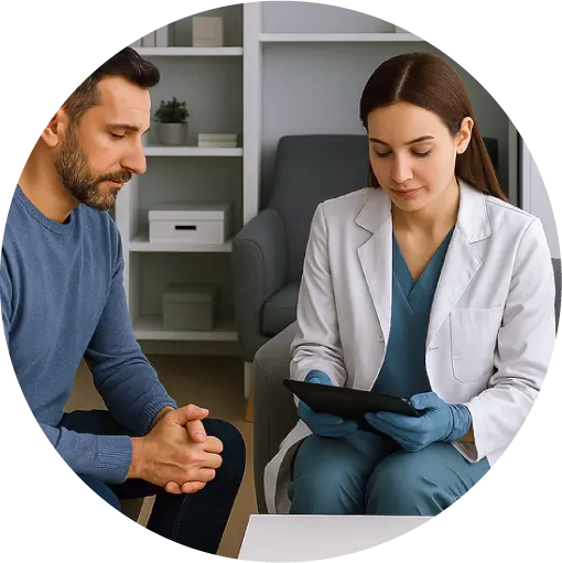 TRT Testosterone Treatment 17 Doctor reading results